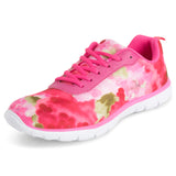 Women's Get Fit Go Easy Lace Up Floral Gym Sports Running Shoes Shock Absorbing Trainer