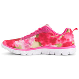 Women's Get Fit Go Easy Lace Up Floral Gym Sports Running Shoes Shock Absorbing Trainer