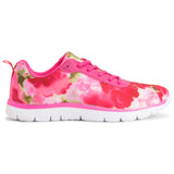 Women's Get Fit Go Easy Lace Up Floral Gym Sports Running Shoes Shock Absorbing Trainer