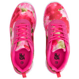 Women's Get Fit Go Easy Lace Up Floral Gym Sports Running Shoes Shock Absorbing Trainer